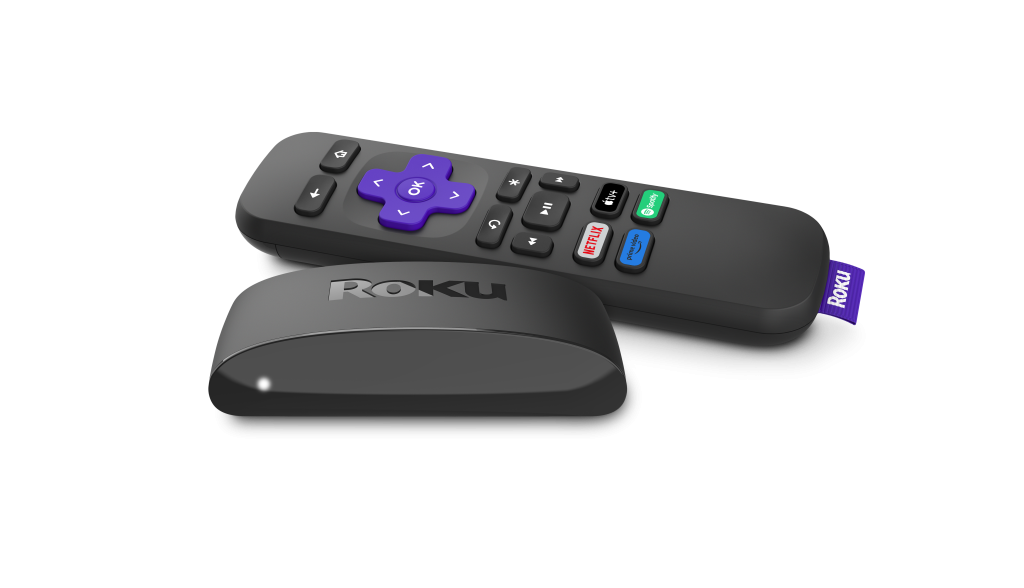 Roku Express 4K Front View Remote Right Turned EU