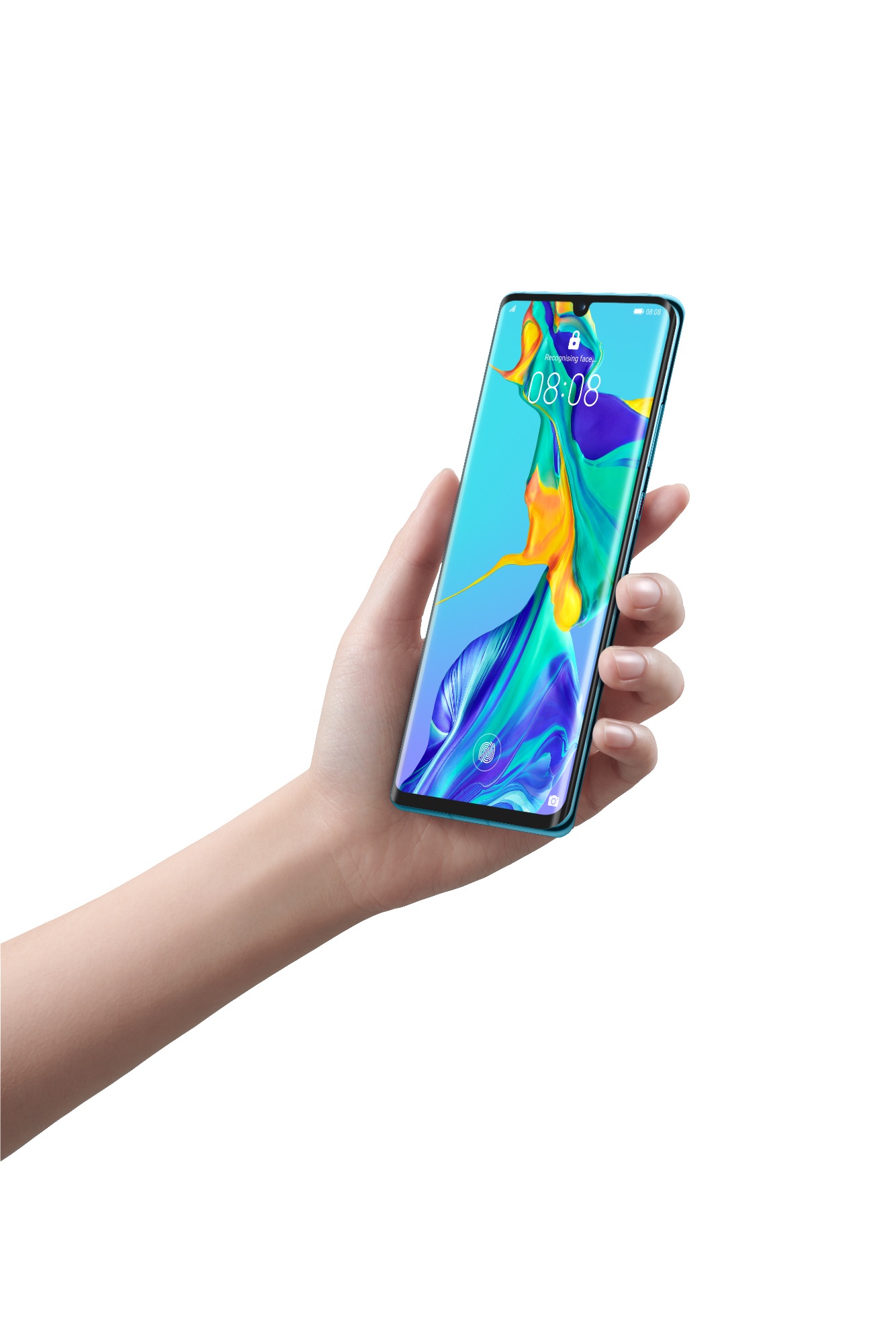 P30 Pro Front 45 right in hand