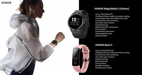 Honor band 5 and maigc watch 2
