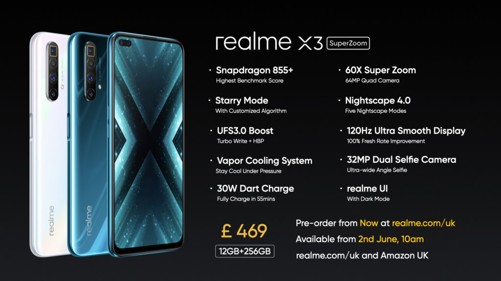 realme X3 SuperZoom launches with 60X Periscope Zoom and AIoT products in the UK 2