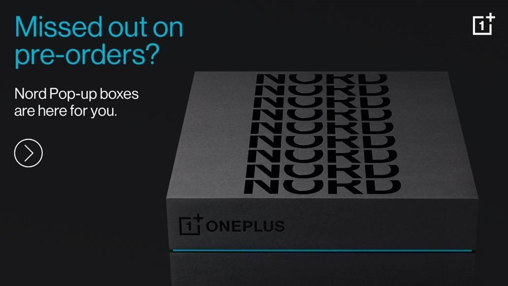 OnePlus Nord pre orders pop ups
