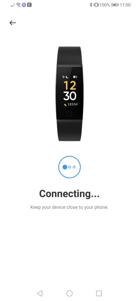 Realme Band connecting