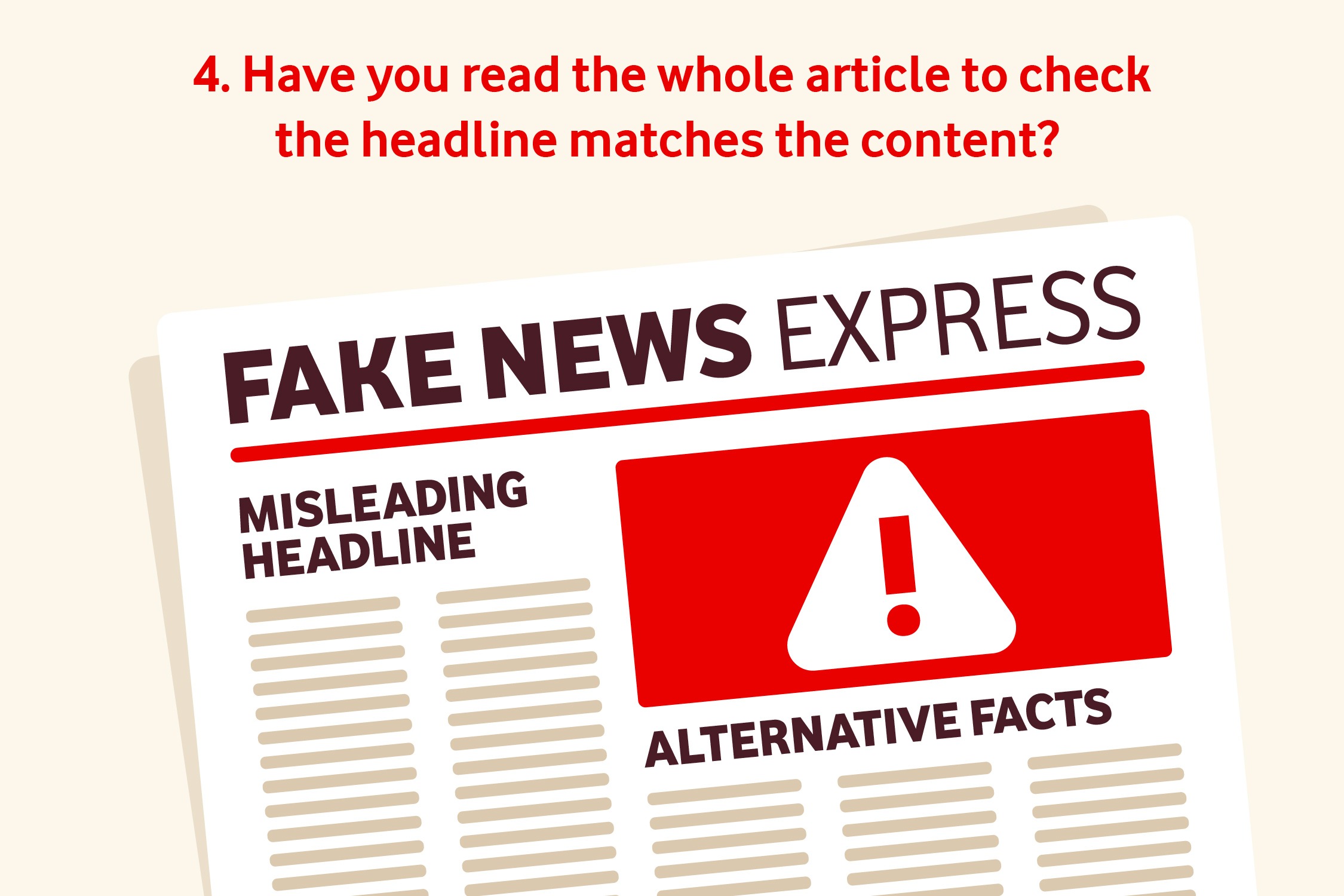 4. Have you read the whole article to check the headline matches the content