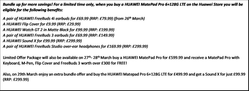 Huawei MatePad Pro LTe in midnight Grey bundle