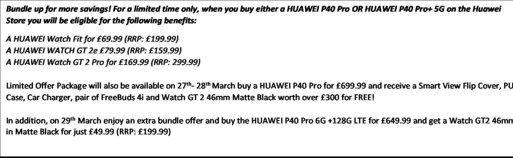 Huawei P40 Pro White bundle