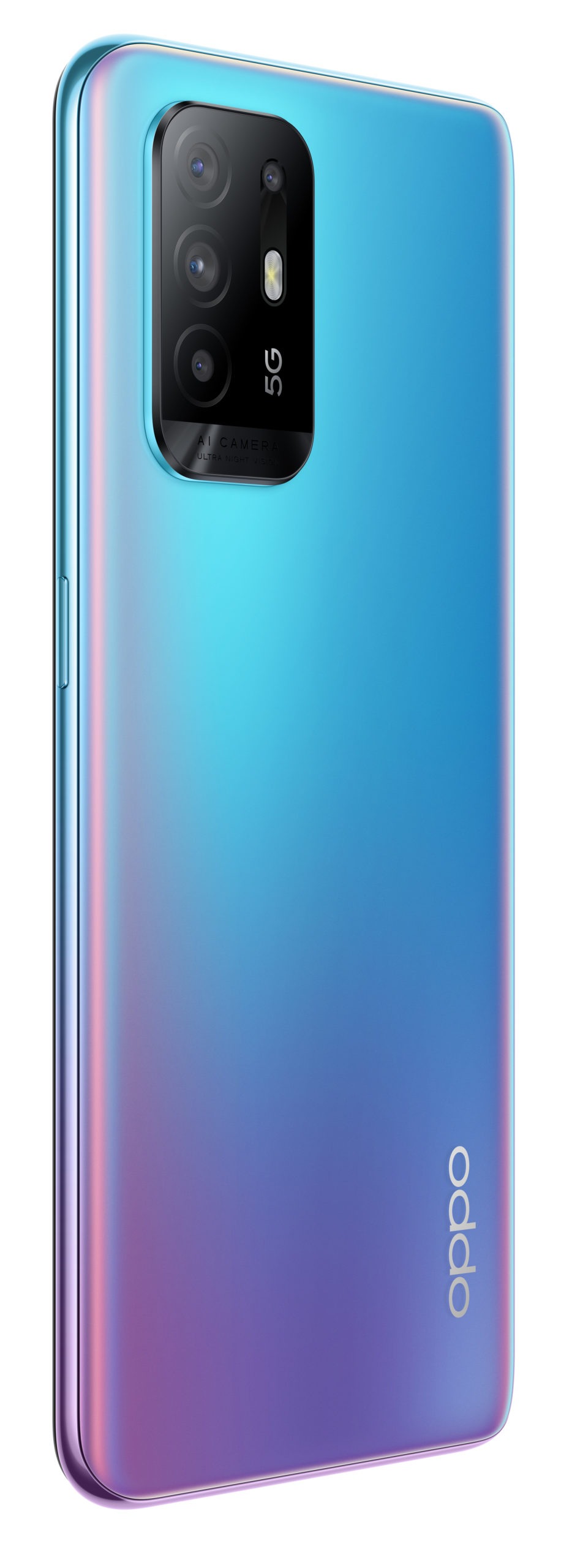 OPPO A94 5G product images Cosmo Blue back45left RGB