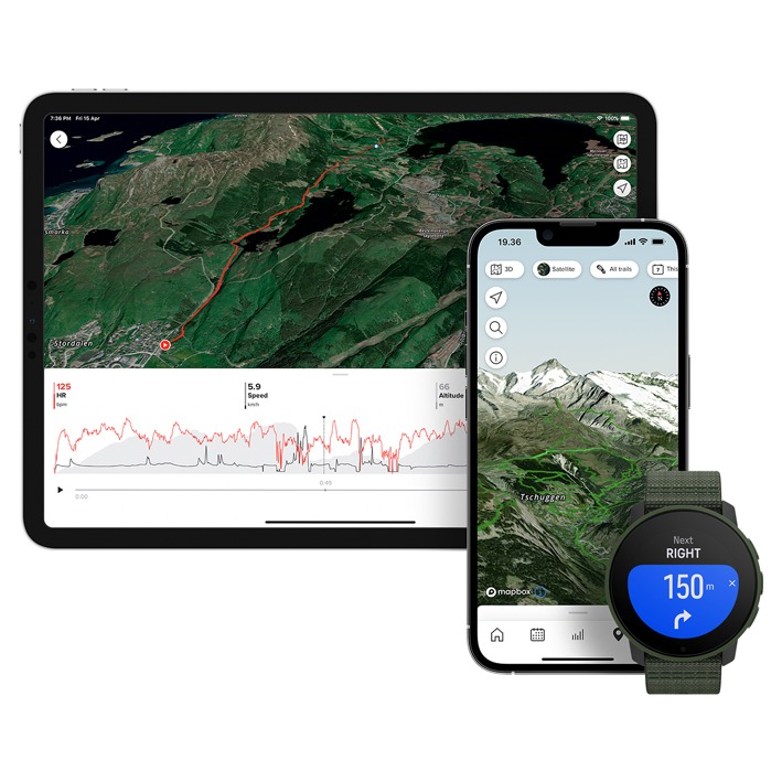 Suunto 9 Peak Pro ForestGreen watch tablet app turnbyturn