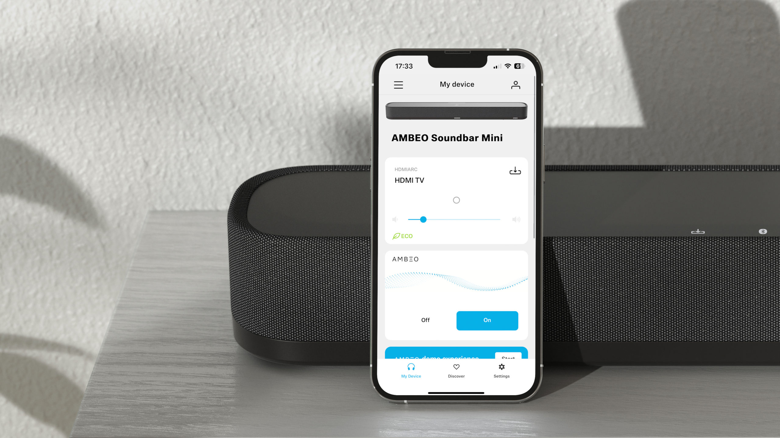 AMBEO Soundbar Mini Detail Phone Landscape RGB