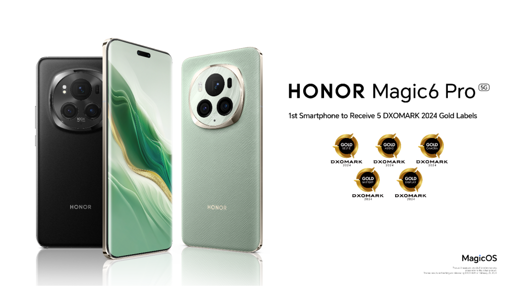 Honor Magic 6 Pro 5 DXOMark 2024 Gold Labels