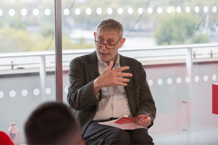 TCL NXTPAPER Global Ambassador Michael Rosen at Southbank Centre