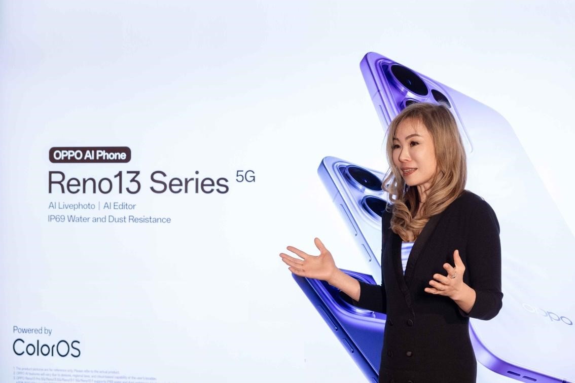 OPPO Unleashes Reno13 Series 5G in the UK: AI-Powered Creativity for Everyone 1 Charleen Fang, Managing Director of OPPO UK and Ireland, introducing the Reno13 Series 5G