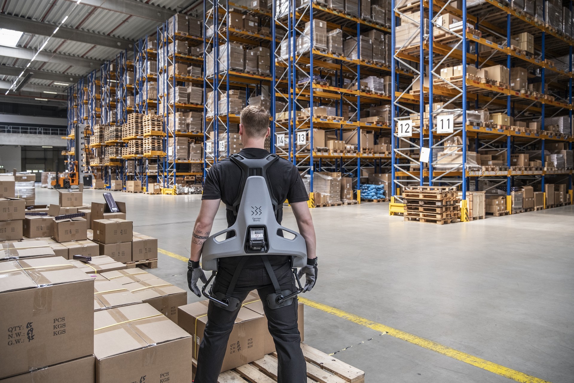 German Bionic Unveils Exia: The World's First Exoskeleton Powered by True Augmented AI 1 Exia Wharehouse