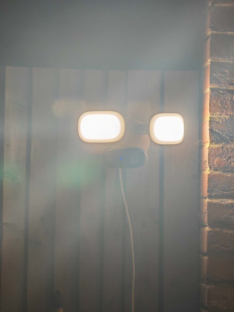 Elite Floodlight WiFi lights on