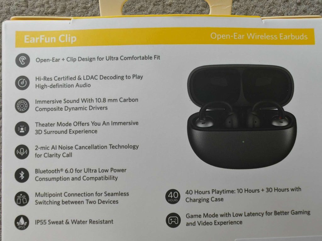 EarFun Clip - Box Back