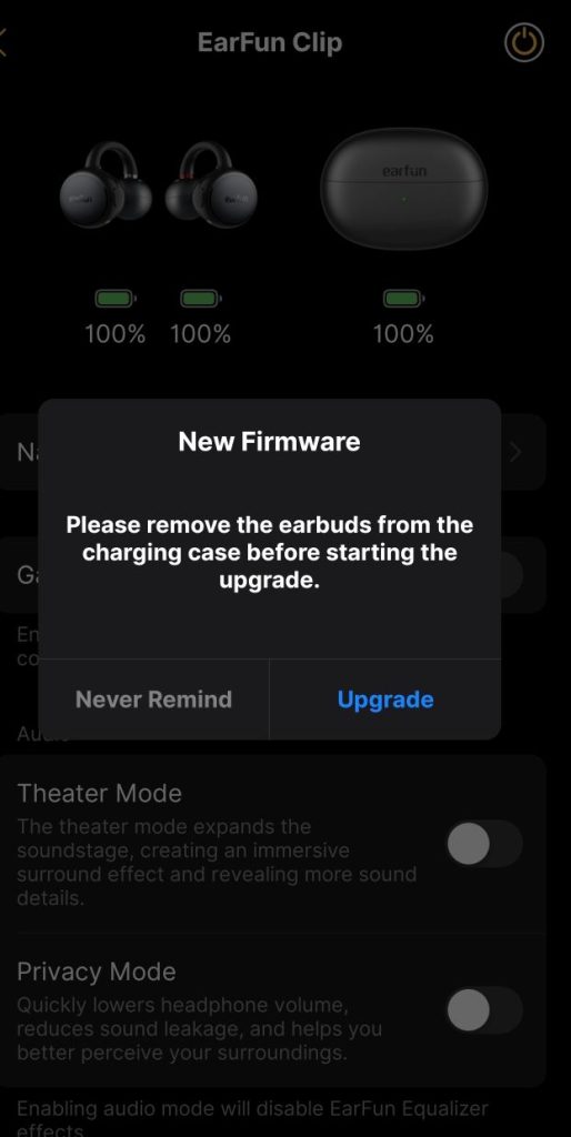 EarFun Clip - New Firmware