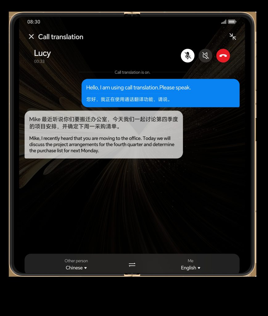 Honor Magic V5 live translation Honor Magic V5 live translation