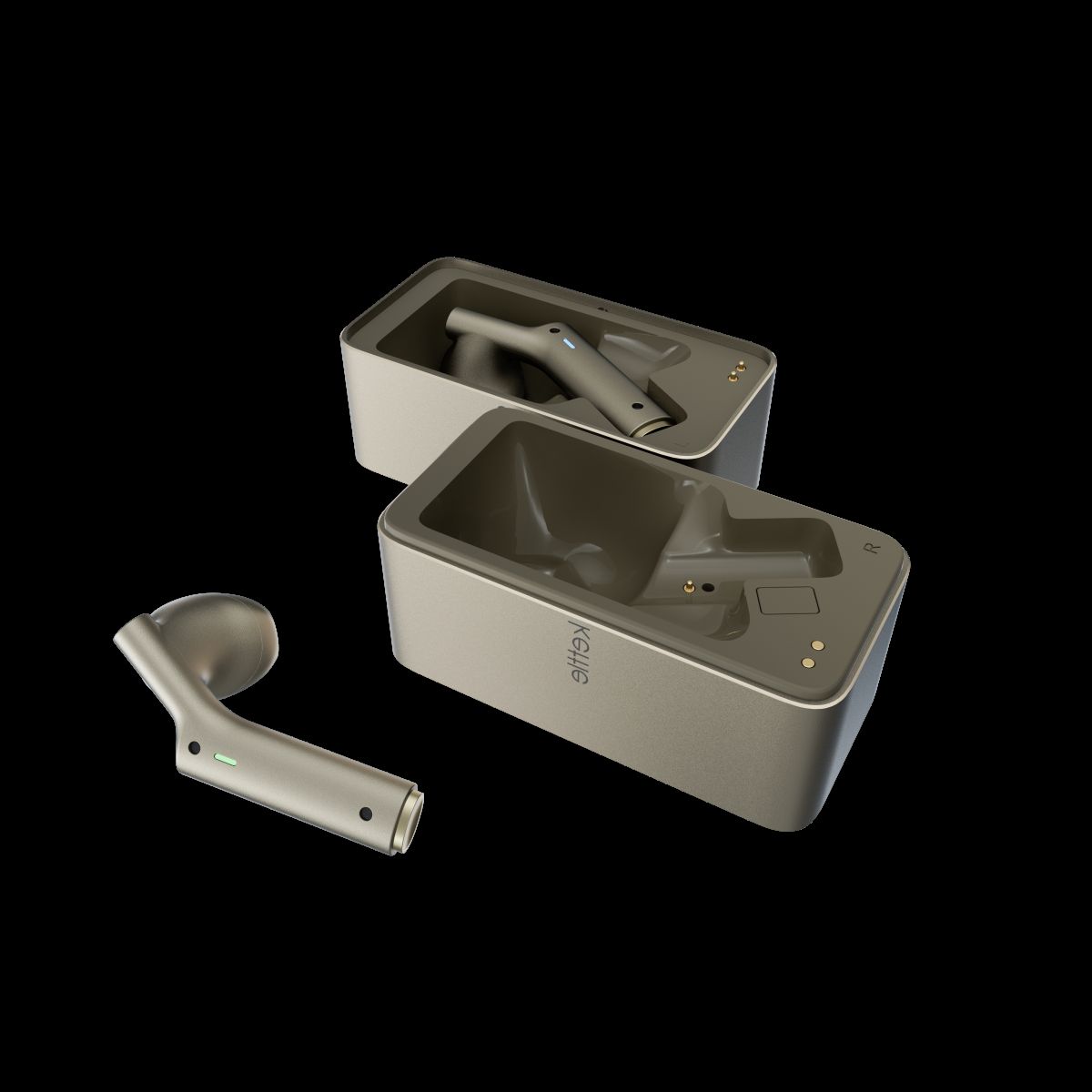 Timekettle W4 AI Interpreter Earbuds Debut at IFA 2025 1 W4 Sandy Gold L Earbud and Case