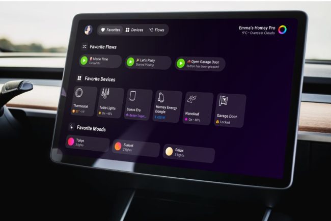 homey tv browser car