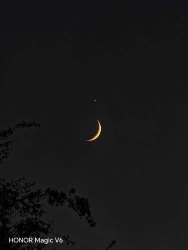 Crescent Moon with Venus above